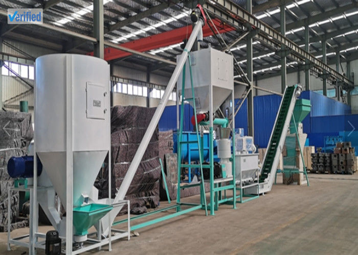 Aanpasbare diervoederpelletizeringslijn met installatie door een ingenieur en 380V/50Hz/3fase stroomvoorziening