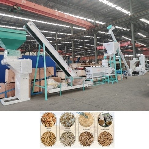 Biomassa die Lijn met 210mm Definitieve Korrelbiomassa/Houten de Korrel van de Korrelproductielijn Productiemateriaal pelletiseren