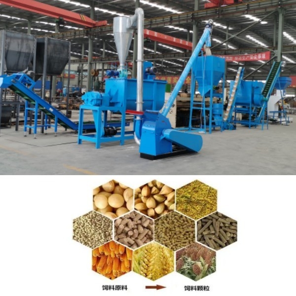 Van het de Schapengevogelte van het kippenrundvlees van de de Maaltijdkorrel van de de Molenpelletiseermachine van het de Productielijnvoer de Korrelproductielijn