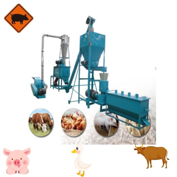 De capaciteit 500kg aan 2000kg per het veeschapen van de Uurkip voedt van het de machinevoer van de Dierenvoerkorrel de Korrelproductielijn