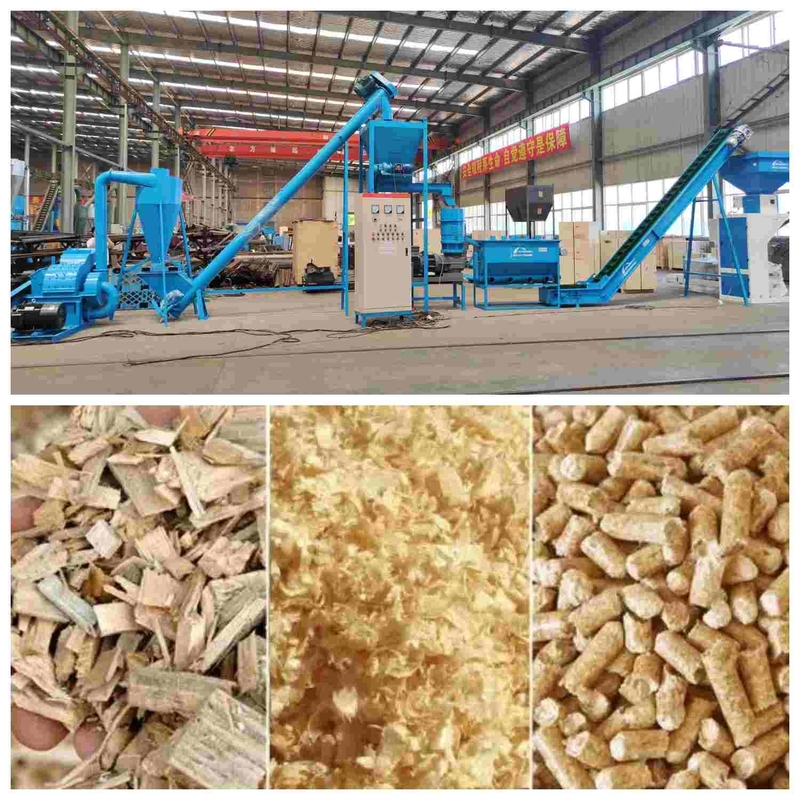 Volledige 1~5T/H-Houten de Korrelproductielijn van het Biomassazaagsel voor het Verwarmen