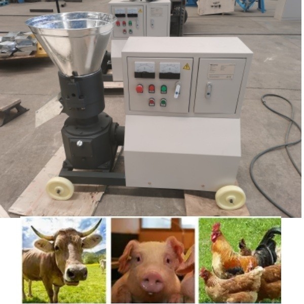 80-1000kg de Gemakkelijke Capaciteitsdiesel/de Motor Gedreven van het de Machinevoer van de Dierenvoerkorrel de Korrelmolen stelt gevogeltevoer het maken in werking