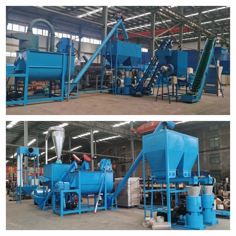 Automatische van het de Productielijn 1-2t/H Kippevoer van de Dierenvoerkorrel de Korrelmachine