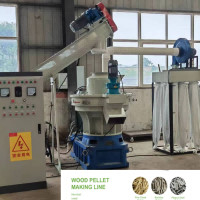 55kw de Productielijn 800-1000kg/H Ring Die Pellet Production Line van de biomassakorrel