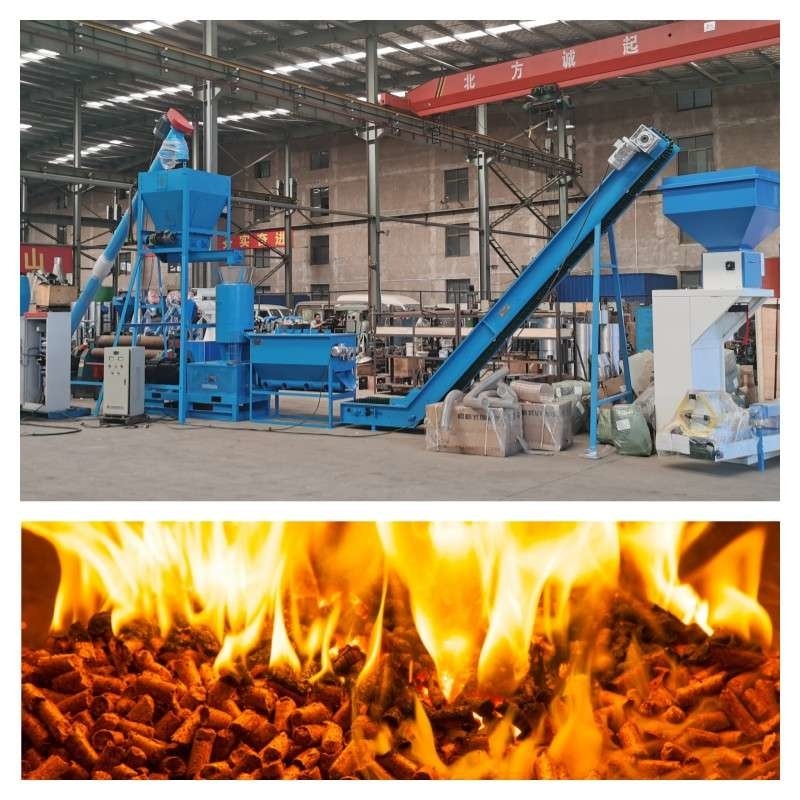 612mm de Houten Chip Pellet Machine 1-2tph Hoge Machine van de Afval Houten Korrel - dichtheid