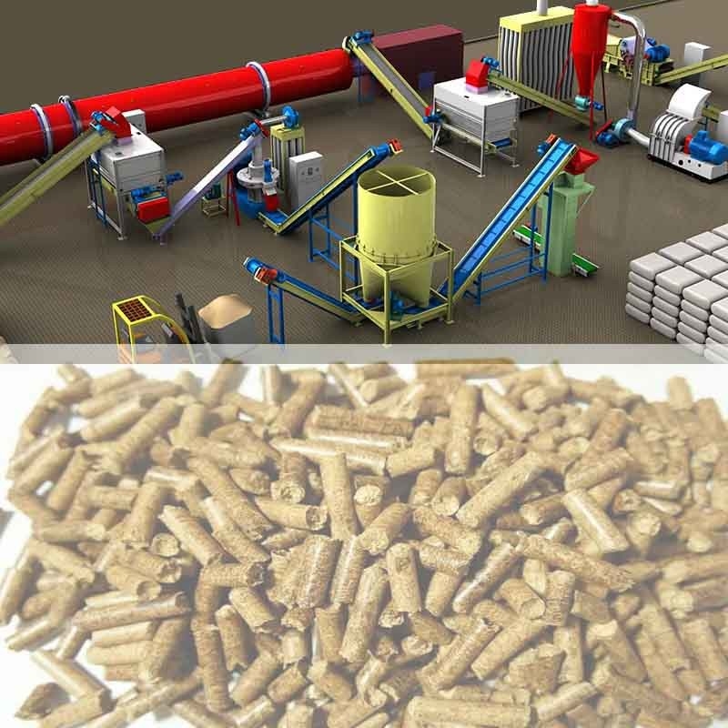 Van de de Biomassakorrel van 1T/H -5T/H de Volledige Houten Korrel die van de de Productielijnbrand Machine maken