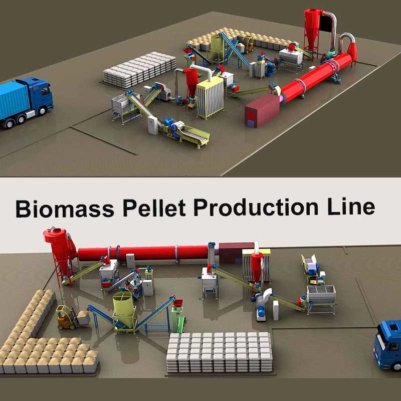 Van de de Biomassakorrel van 1T/H -5T/H de Volledige Houten Korrel die van de de Productielijnbrand Machine maken