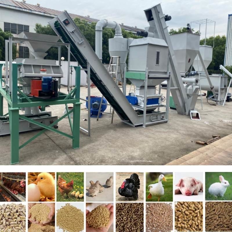 2TPH van het de Productielijnvee van de Dierenvoerkorrel van de het Kippevoerkoe de Korrelmachine