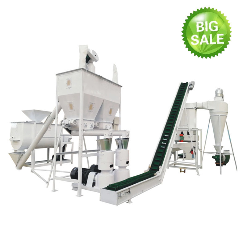 2 Ton Per Hour Animal Feed-van de de Kippenkorrel van de Korrelproductielijn de Molen Dierenvoer