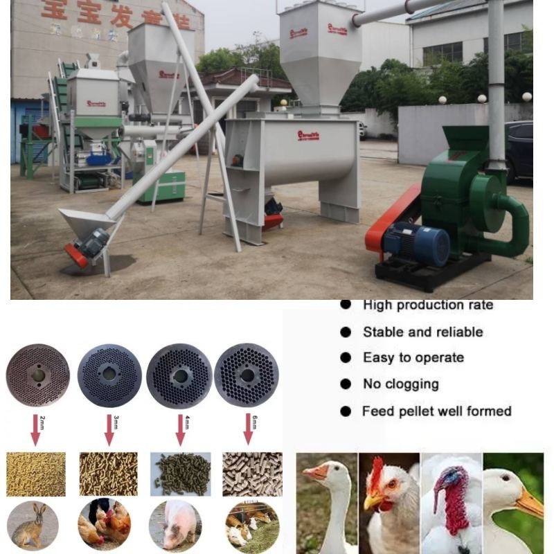 Horizontale de Korrelmachine 1,5 van het Schapenvoer Tons/H-de Machine van de Koekorrel voor Veevoer