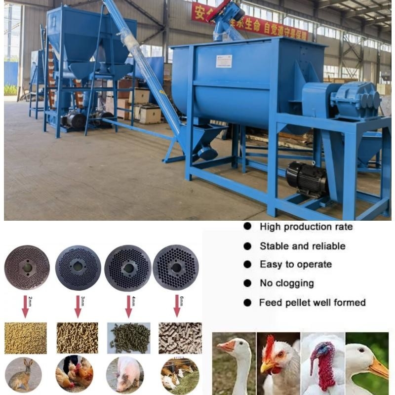 Horizontale de Korrelmachine 1,5 van het Schapenvoer Tons/H-de Machine van de Koekorrel voor Veevoer