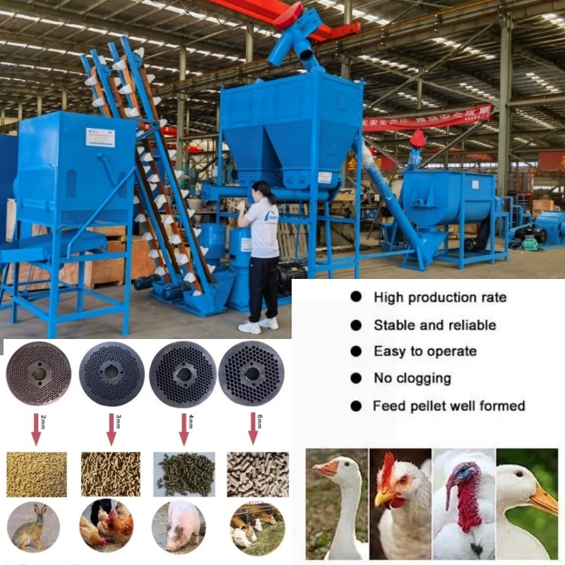 Horizontale de Korrelmachine 1,5 van het Schapenvoer Tons/H-de Machine van de Koekorrel voor Veevoer
