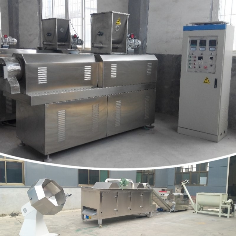 200 tot 500 kg/uur Twin Screw Dry Pet Food Extruder Dry Type Fish Feed Extruder