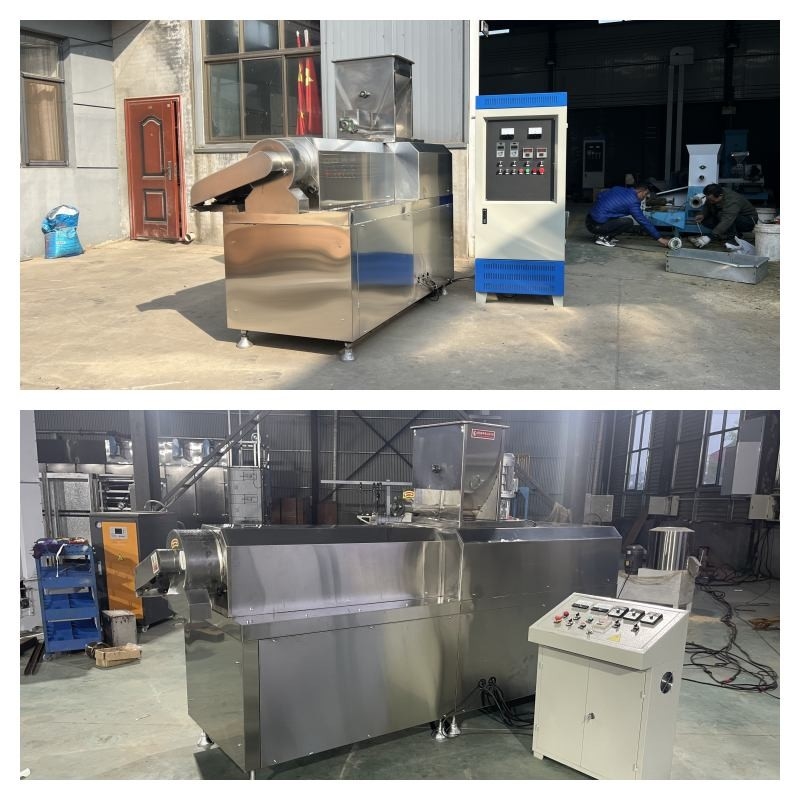 200 tot 500 kg/uur Twin Screw Dry Pet Food Extruder Dry Type Fish Feed Extruder