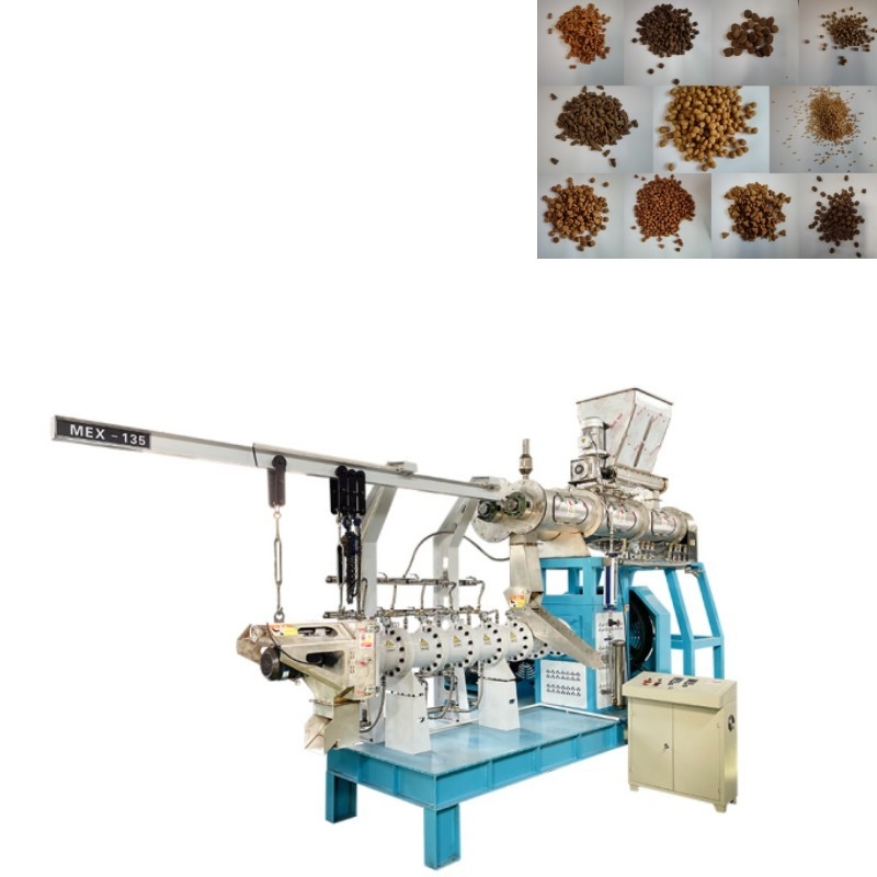 Tweeling van de het Voerextruder van Schroef Drijvende Vissen Machine Natte Type de Machinelijn van de Vissenvoeder