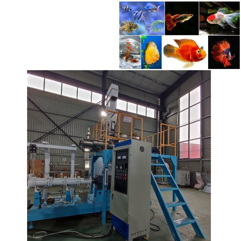 2000kg/H de drijvende van de de Productielijn Dubbele Schroef van het Vissenvoer Machine van het de Vissenvoer Drijvende