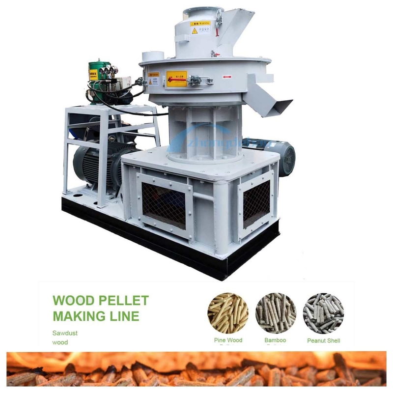 450 modelleer Wood Pellet Mill-Machine 1000kg/H Verticaal Ring Die Pellet Mill Biomass