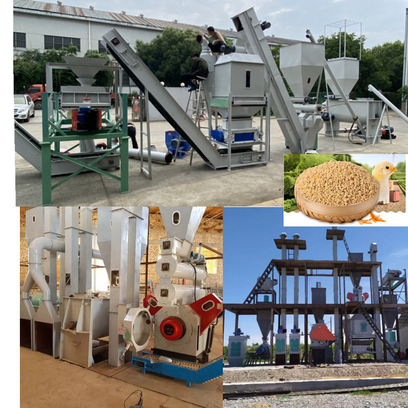 Productielijn voor hoog efficiënte voederpellets Clean Crush Mix Granulate Cool Screen & Pack