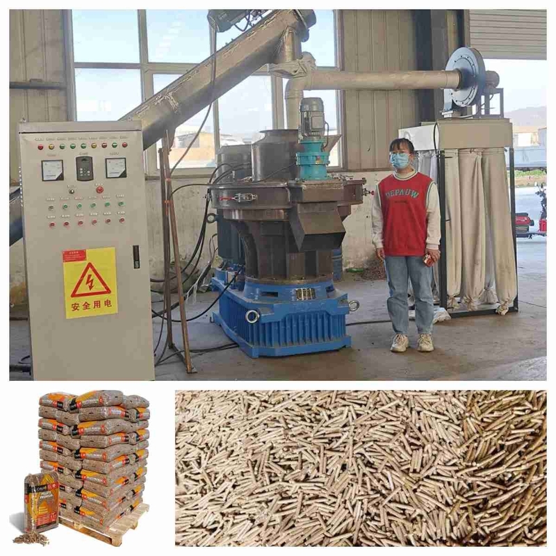1-1.5ton/H Korrel die van de de Rijstschil van Ring Die Pellet Mill Machine de Houten Machine maken