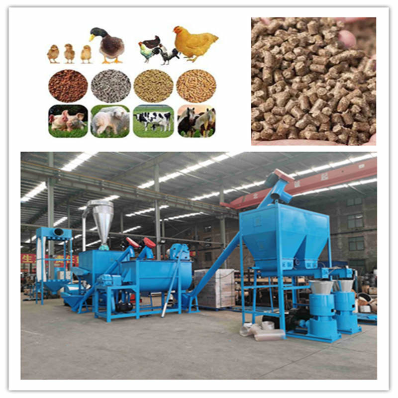 0.5-30 ton/uur Lijn voor de productie van pellets voor diervoeders met ringgranenpelletfabriek