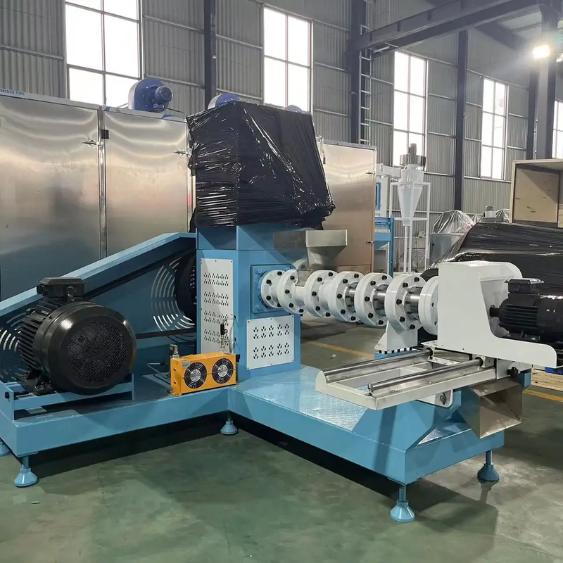 Digitale temperatuurscontrole schroefvoer extruder voor 500-1000 kg diervoeder/huisdierenvoederverwerking