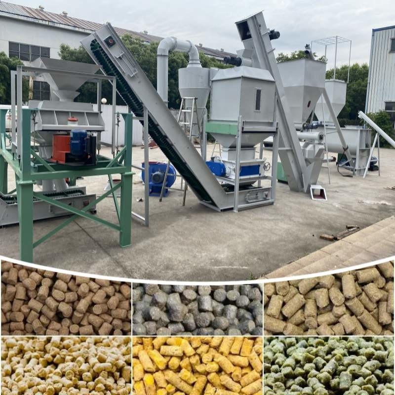 0.5-30 ton/uur Lijn voor de productie van pellets voor diervoeders met ringgranenpelletfabriek