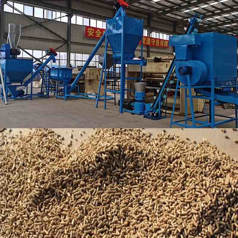 Kippenvarken Veevoerpelletfabriek Dierenvoerpelletproductielijn 1 ton per uur Voederpelletfabriek