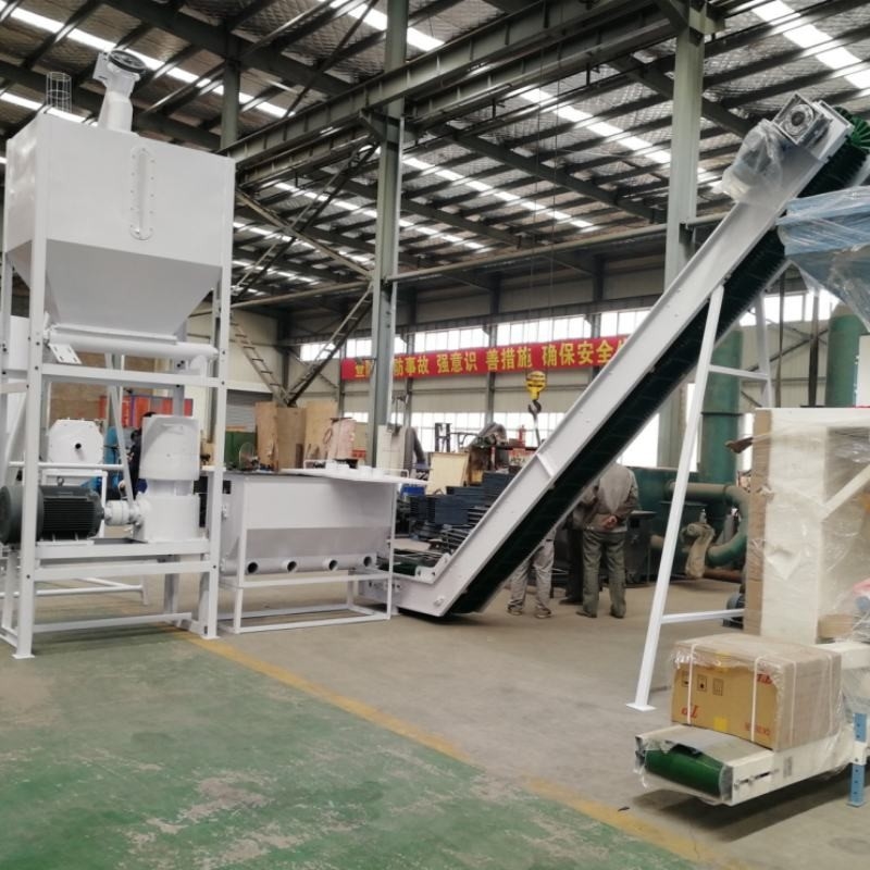 1 ton/uur aanpasbare speciale bio-pellet-granulator, stro-rijshusk-granulator, houtsnips brandstofpelletproductielijn