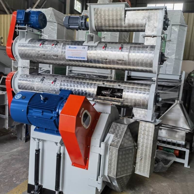 HKJ-250 met enkel conditioner Voederpelletmeulen voor pluimvee Pelletmeulmachine Ring Die Feed Pellet Machine