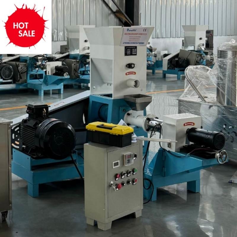 Hoge productiviteit 180-200 kg/h Droge visvoer extruder met 18,5 kW vermogen
