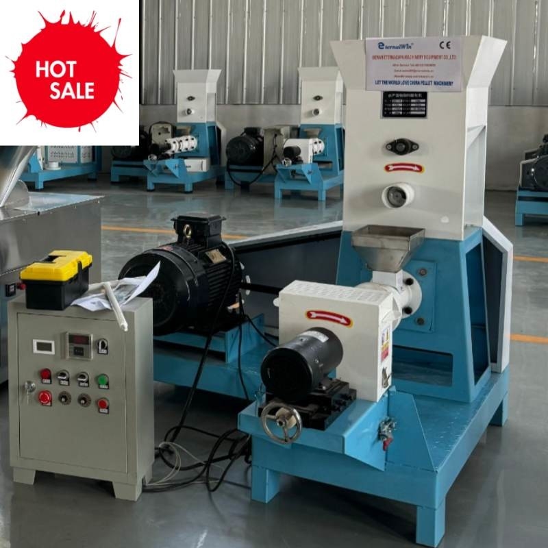 18.5kw droog type visvoer extruder voor 200 kg/h capaciteit en 0,4kw snijvermogen