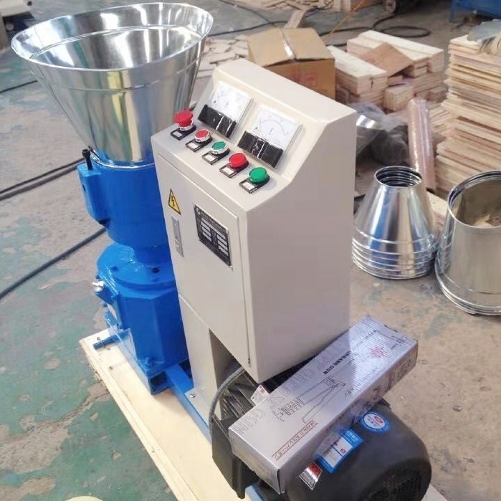 200-300 kg/uur Voederpelletfabriek Hoogproductieve diervoederverwerkingsmachine Motortype Voederfabriek