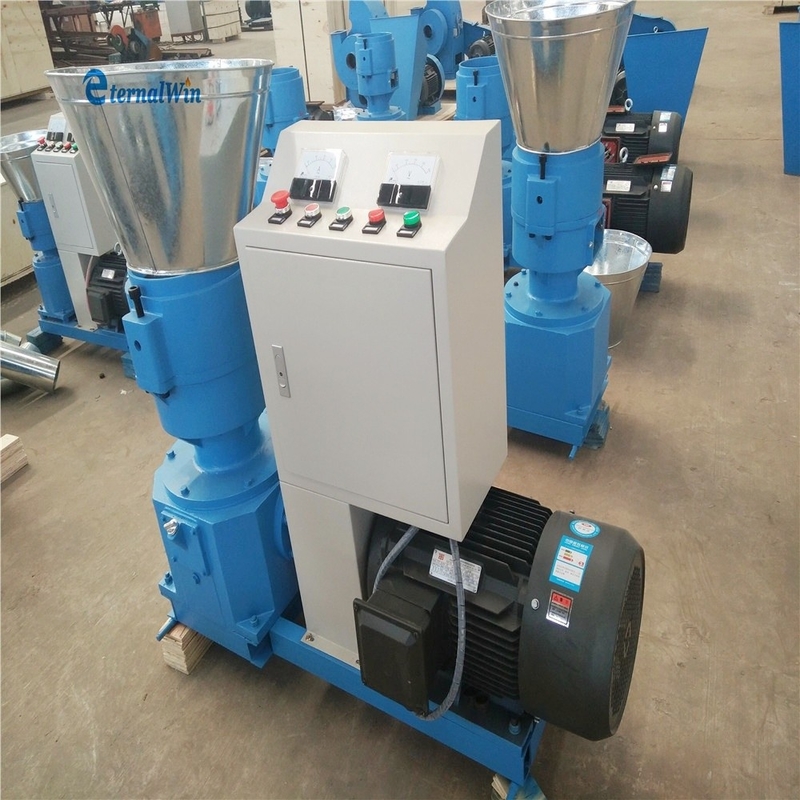 200-300 kg/uur Voederpelletfabriek Hoogproductieve diervoederverwerkingsmachine Motortype Voederfabriek