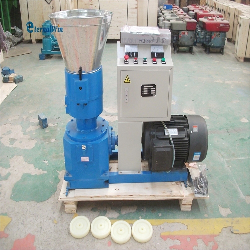 200-300 kg/uur Voederpelletfabriek Hoogproductieve diervoederverwerkingsmachine Motortype Voederfabriek