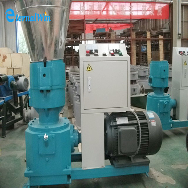 200-300 kg/uur Voederpelletfabriek Hoogproductieve diervoederverwerkingsmachine Motortype Voederfabriek
