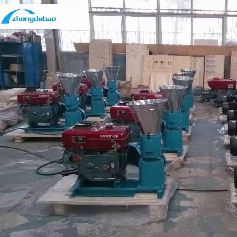 Dieselmotor Vermogen Type 10HP Animal Feed Pellet Processing Machine 90-120kg/h output Feed Pellet Making Machine
