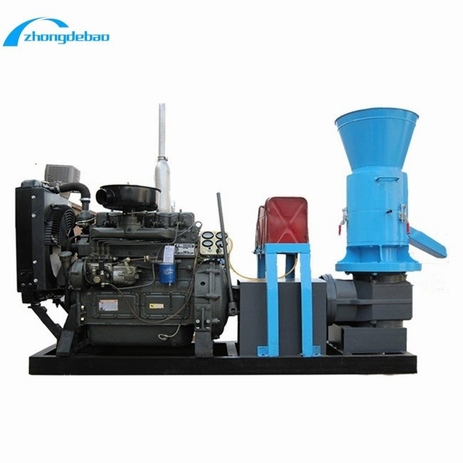 Dieselmotor Vermogen Type 10HP Animal Feed Pellet Processing Machine 90-120kg/h output Feed Pellet Making Machine
