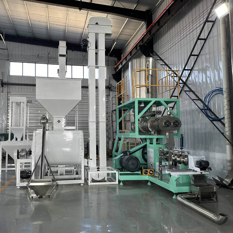 Multifunktioneel enkelvoudig tweeschroefvoer-extrusielijn 500 kg/H-10T/H Capaciteit voor de productie van visvoeders en diervoeders met constructie uit roestvrij staal