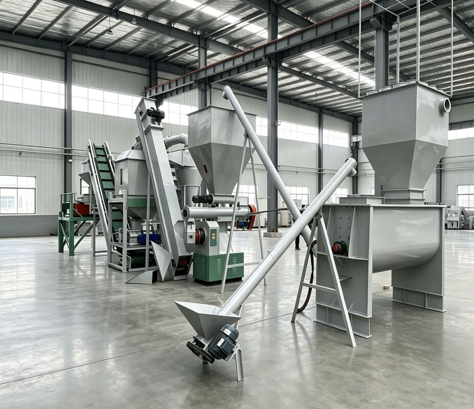 Aanpasbare productielijn voor diervoederpellets met installatie van een ingenieursgids en 380V/50Hz/3fase stroomvoorziening