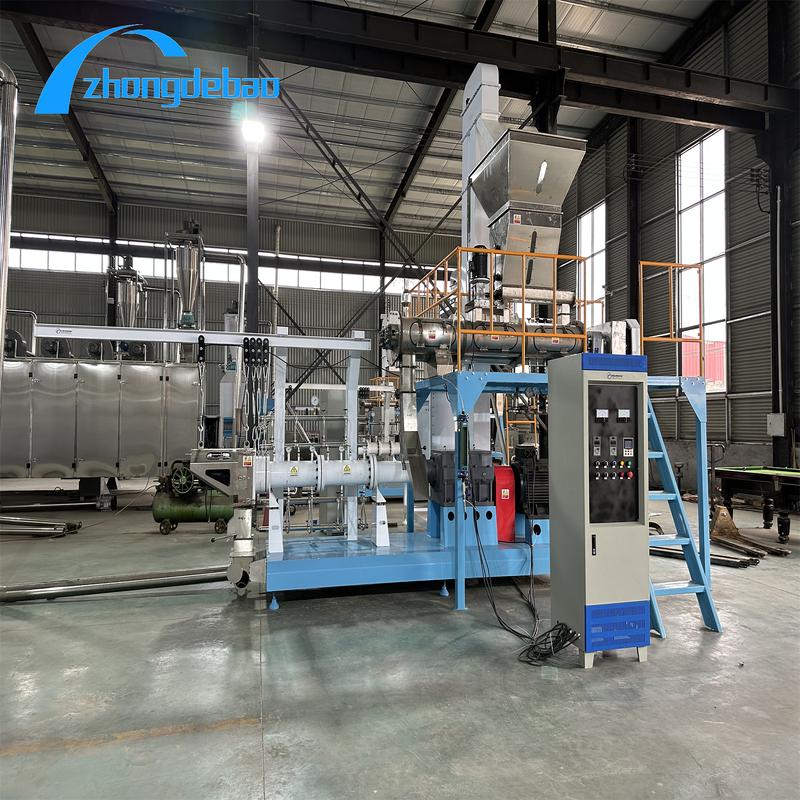 Extruder Floating Fish Feed Production Line Using Corn Raw Materials Producing Pillow Or Bread Shape Briquettes For Aquaculture