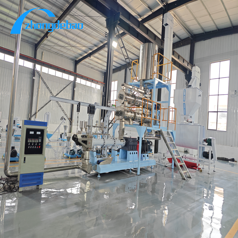 Extruder Floating Fish Feed Production Line Using Corn Raw Materials Producing Pillow Or Bread Shape Briquettes For Aquaculture