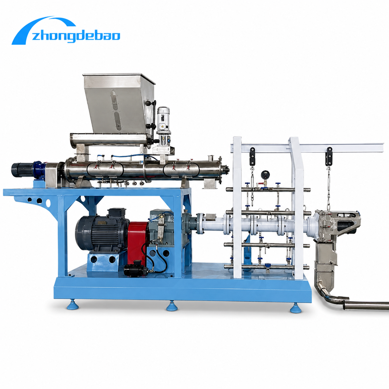 Gepersonaliseerde kleur zwevende visvoer productielijn met kussen of broodvormige briquette en hoofdmotor vermogen 5,5-160kw voor aquacultuurvoer