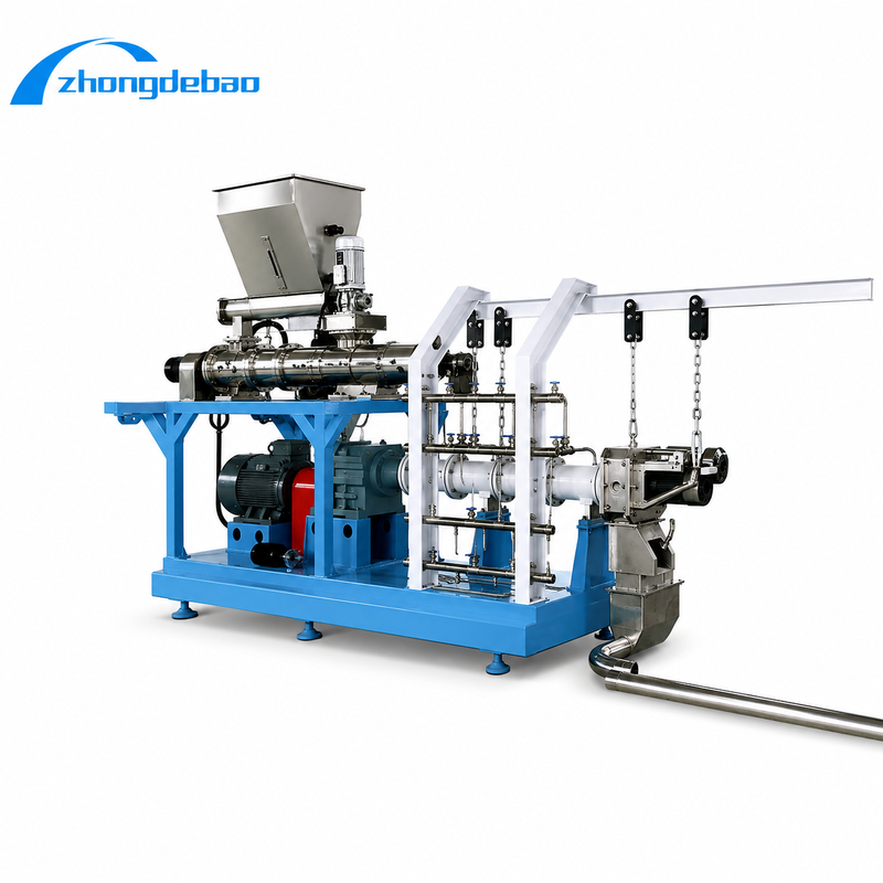Gepersonaliseerde kleur zwevende visvoer productielijn met kussen of broodvormige briquette en hoofdmotor vermogen 5,5-160kw voor aquacultuurvoer