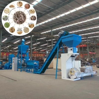 1Ton / Hour Custom Biomass / Wood Pellet Production Line With CE