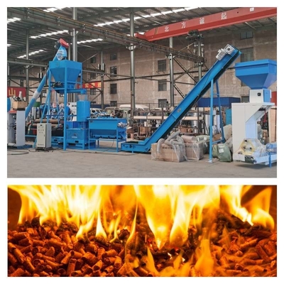 612mm de Houten Chip Pellet Machine 1-2tph Hoge Machine van de Afval Houten Korrel - dichtheid