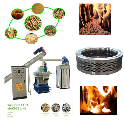 Robuuste 380v zaagstofpelletmachine 10-20% vochtgehalte
