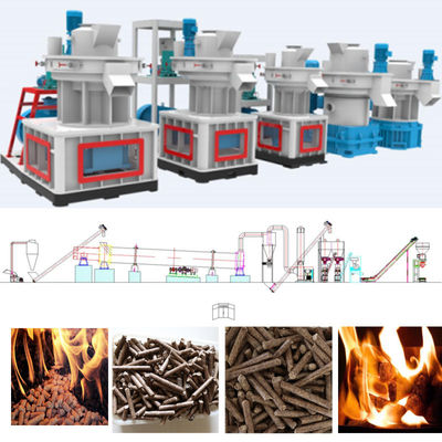 1-10TPH Biomass Pellet Production Line Pine Straw Wood Chips Making Machine
